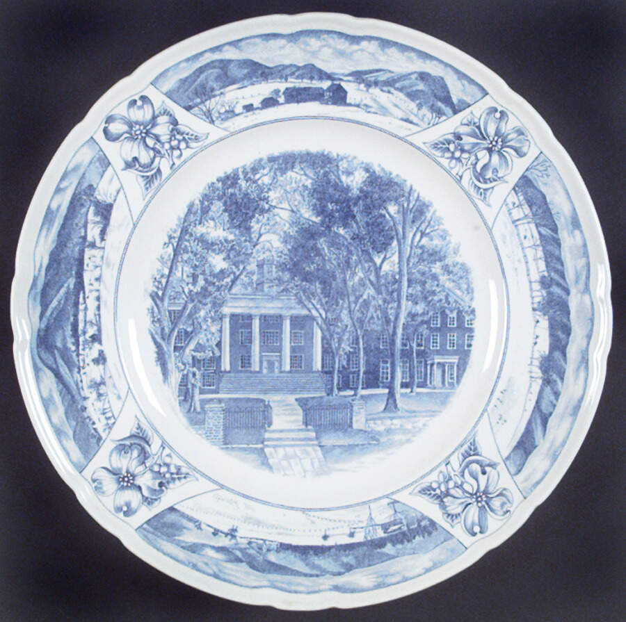 Mercersburg Academy Blue Dinner Plate by Wedgwood-1