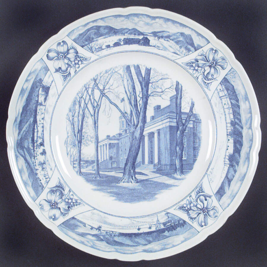 Mercersburg Academy Blue Dinner Plate by Wedgwood-1