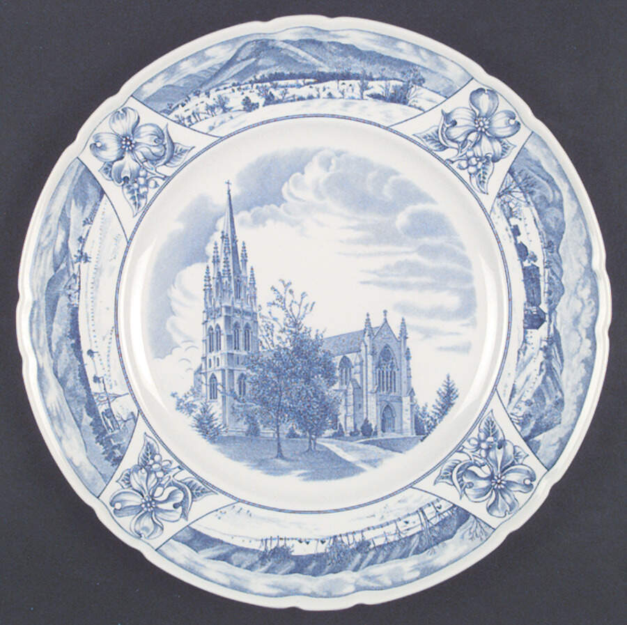 Mercersburg Academy Blue Dinner Plate by Wedgwood-1