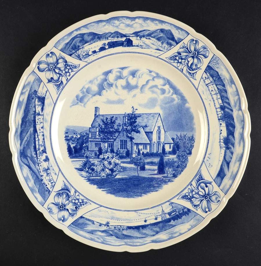 Mercersburg Academy Blue Dinner Plate by Wedgwood-1