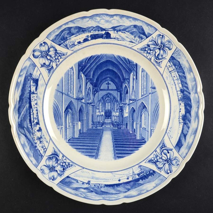Mercersburg Academy Blue Dinner Plate by Wedgwood-1