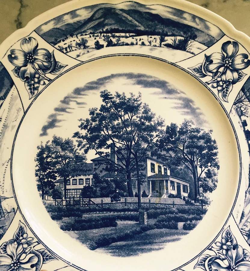 Mercersburg Academy Blue Dinner Plate by Wedgwood-1