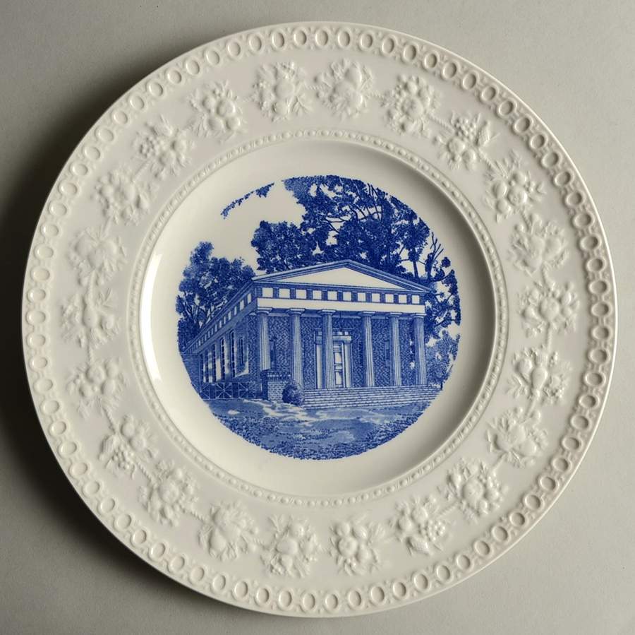 Greensboro College Blue Dinner Plate by Wedgwood-1