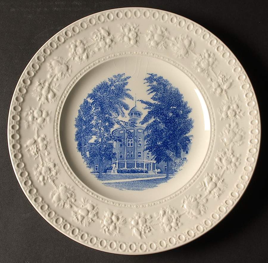 Greensboro College Blue Dinner Plate by Wedgwood-1