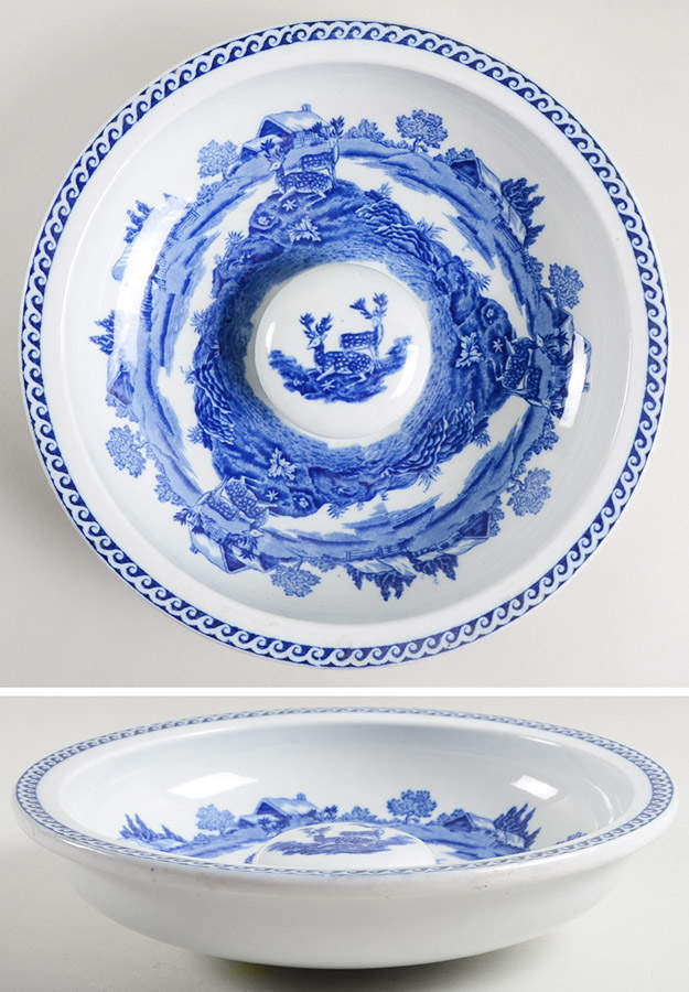Fallow Deer Blue (No Trim) Lid for Slop Jar by Wedgwood-1