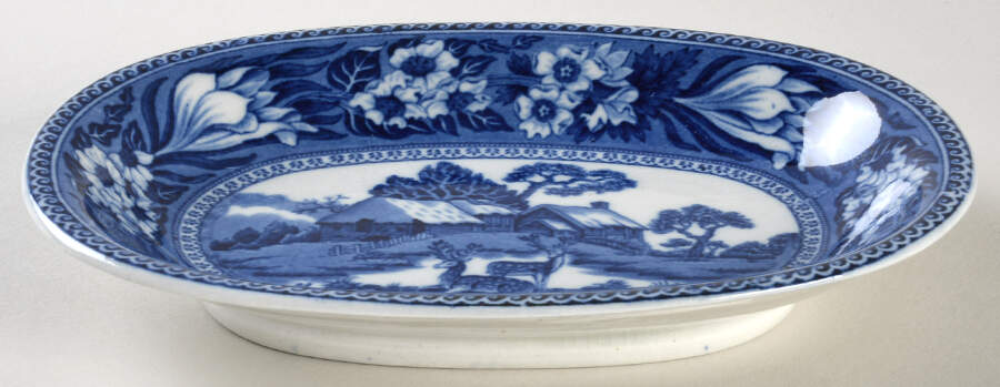 Fallow Deer Blue (No Trim) Relish by Wedgwood-1