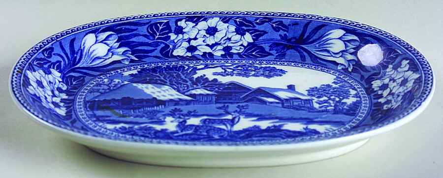Fallow Deer Blue (No Trim) Relish by Wedgwood-1