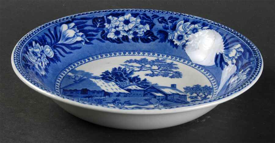 Fallow Deer Blue (No Trim) Coupe Soup Bowl by Wedgwood-1