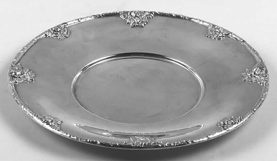 Old English Rose (Silverplate, Hollowware) Chop Plate by Wallace Silver-1