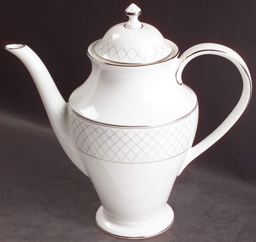 Crosshaven Platinum Tea/Coffee Pot & Lid by Waterford China-1