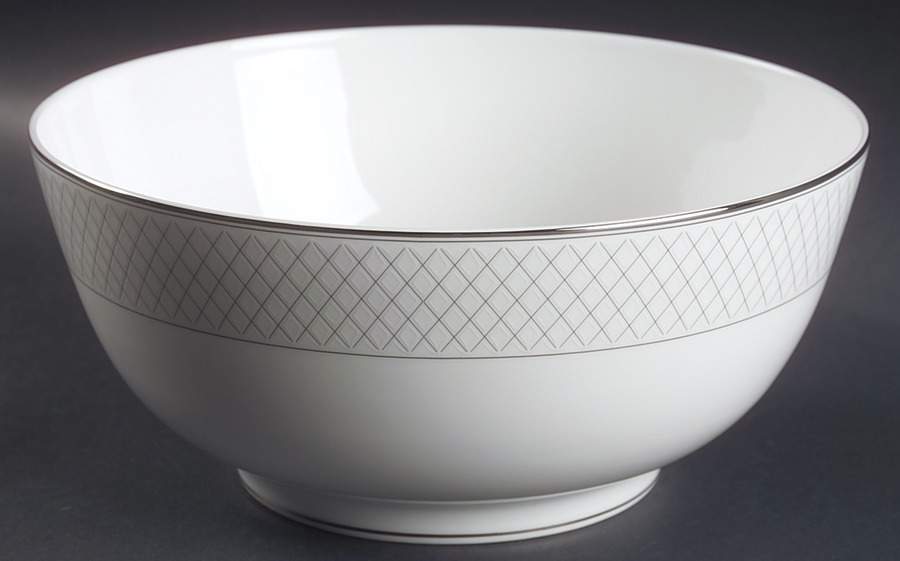 Crosshaven Platinum 9" Salad Serving Bowl by Waterford China-1