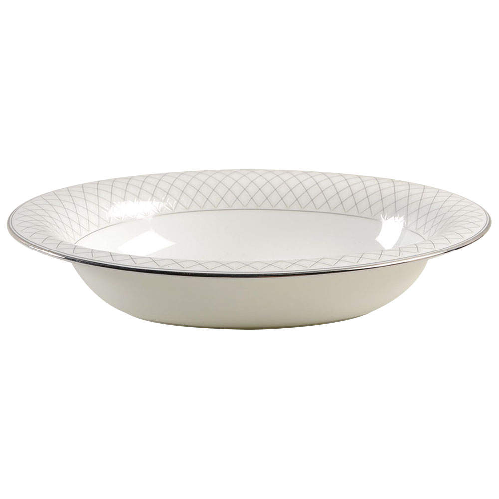Crosshaven Platinum 9" Oval Vegetable Bowl by Waterford China-1
