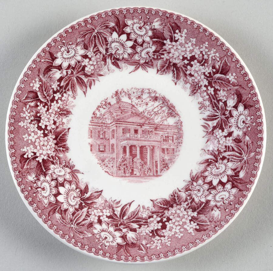 Longwood College Mulberry Saucer by Wedgwood-1