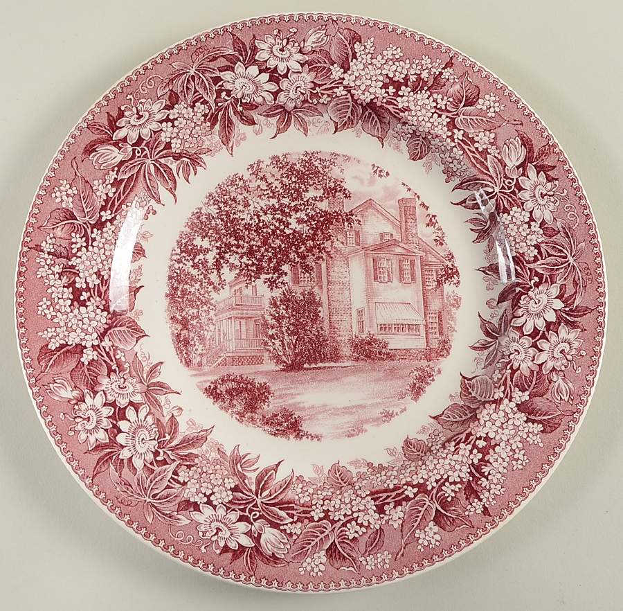 Longwood College Mulberry Dinner Plate by Wedgwood-1