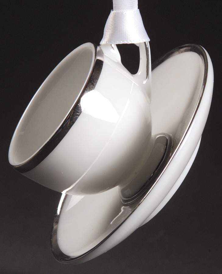Sterling Teacup & Saucer Ornament by Wedgwood-1