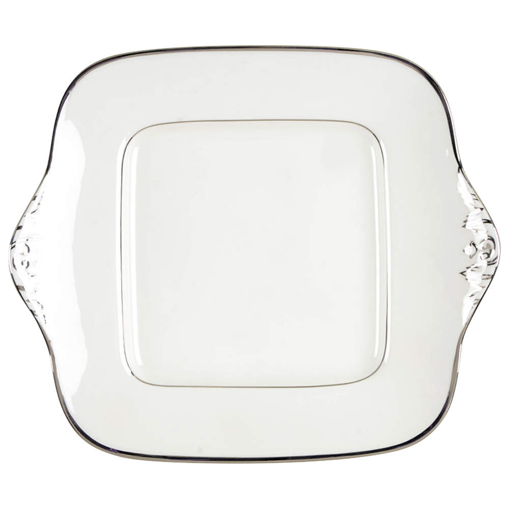 Sterling Square Handled Cake Plate by Wedgwood-1