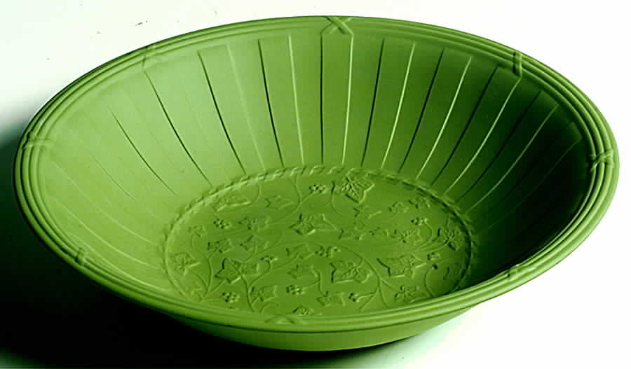 Doric Sage Jasperware Round Statement Bowl by Wedgwood-1