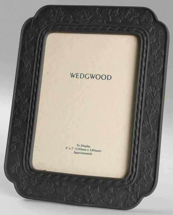 Doric Black Jasperware 10" Picture Frame by Wedgwood-1