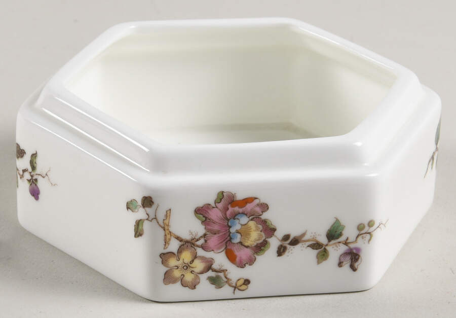 Swallow (No Design Edge, Gold Trim) Hexagonal Box No Lid by Wedgwood-1