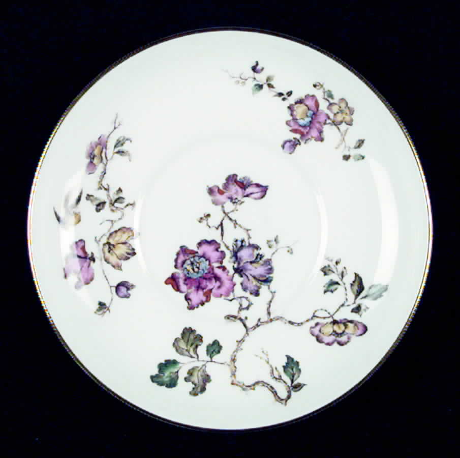 Swallow (No Design Edge, Gold Trim) Saucer for Can Shape Demitasse Cup by Wedgwood-1