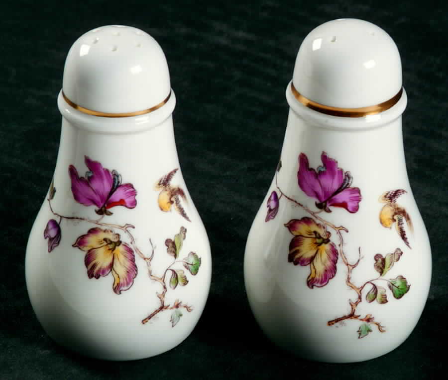Swallow (No Design Edge, Gold Trim) Salt & Pepper Set by Wedgwood-1