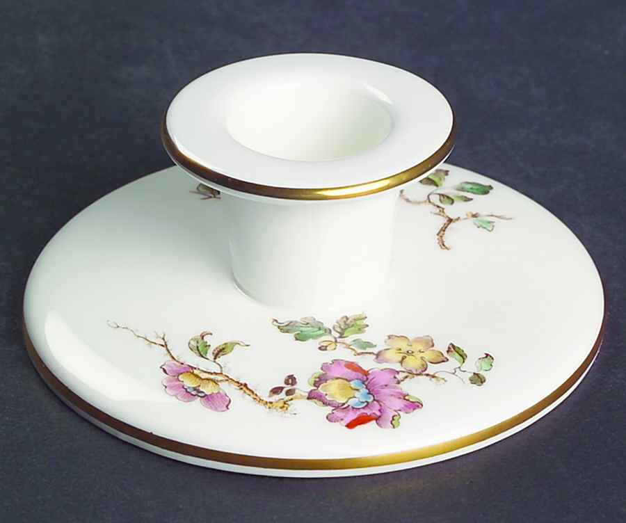 Swallow (No Design Edge, Gold Trim) Single Light Candlestick by Wedgwood-1