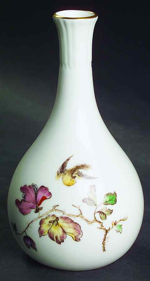 Swallow (No Design Edge, Gold Trim) 5" Bud Vase by Wedgwood-1