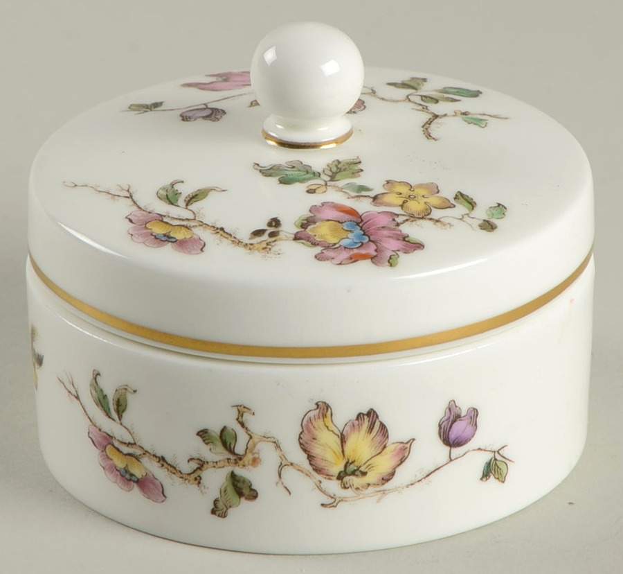 Swallow (No Design Edge, Gold Trim) 3" Round Box & Lid by Wedgwood-1