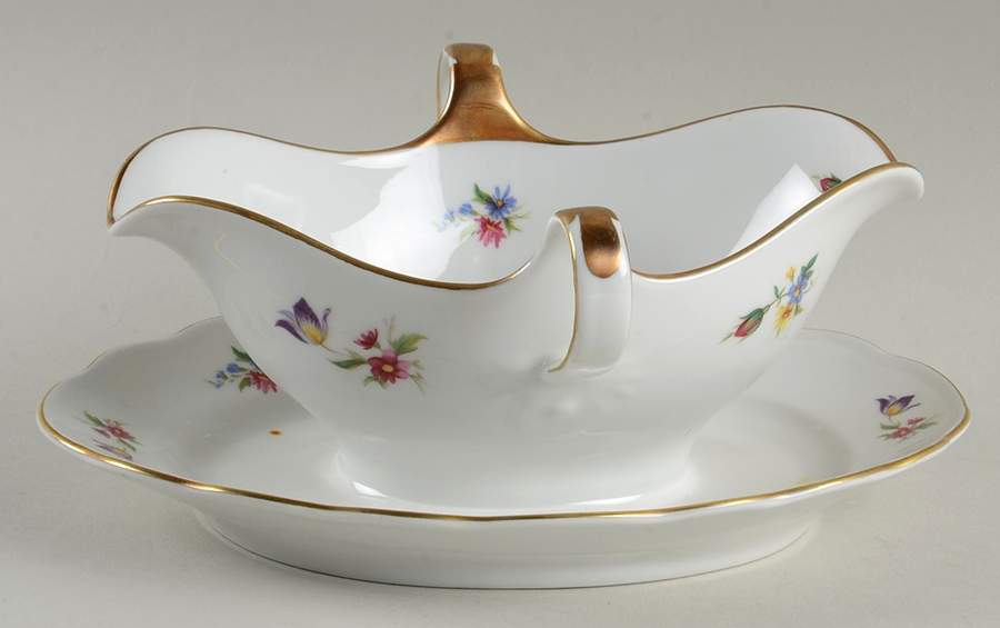 Dresden Gravy Boat with Attached Underplate by Winterling - Bavaria-1