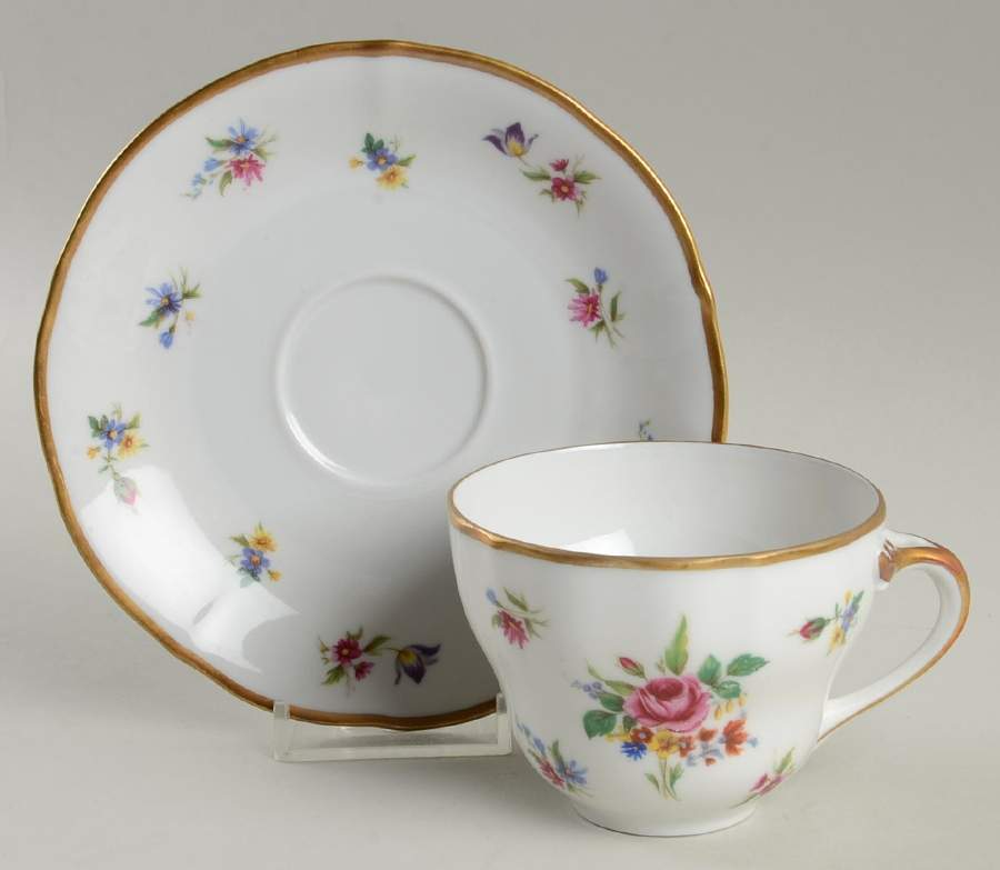 Dresden Flat Cup & Saucer Set by Winterling - Bavaria-1