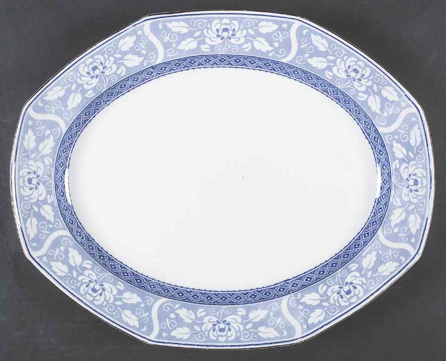 Corona (Gold Trim) 14" Oval Serving Platter by F Winkle-1