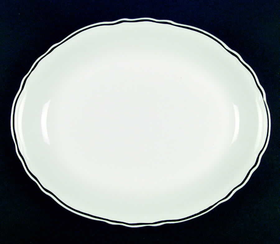 WLS8  12" Oval Serving Platter by Wellsville-1