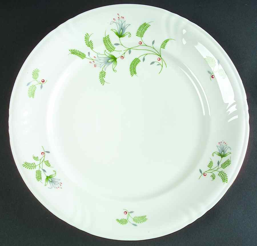 B. Fern (Swirl Rim) Dinner Plate by Winterling - Bavaria-1