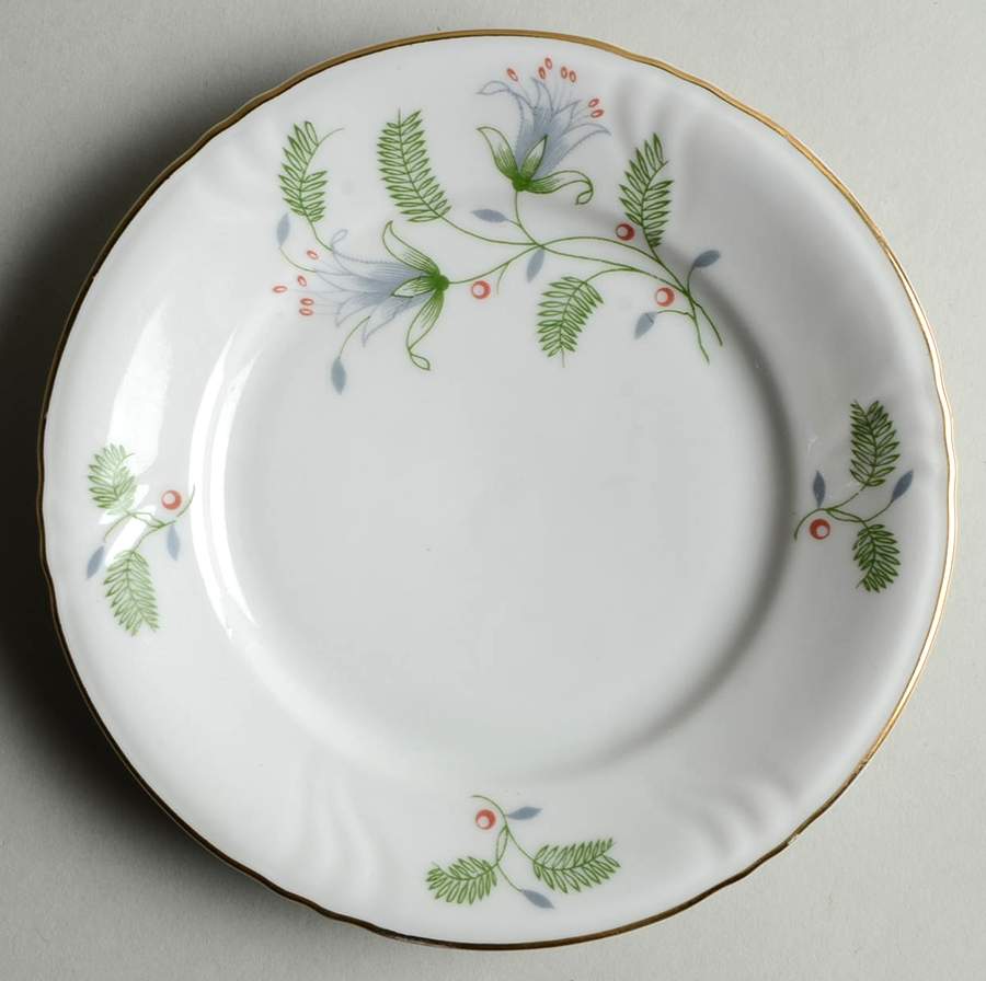 B. Fern (Swirl Rim) Bread & Butter Plate by Winterling - Bavaria-1