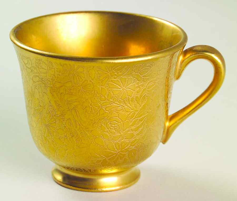 Doves, Roses and Daisies Footed Demitasse Cup by Wheeling Decorating-1