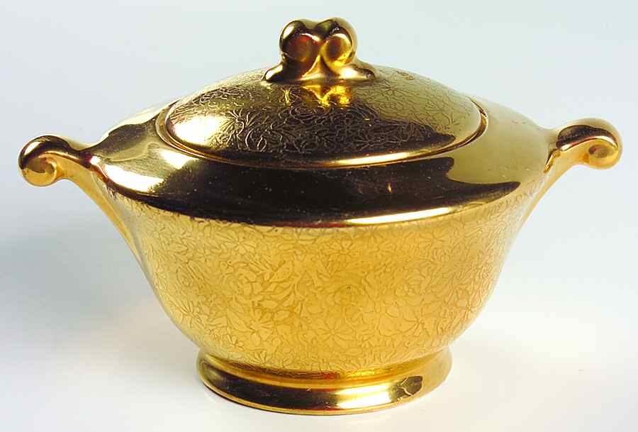 Doves, Roses and Daisies Sugar Bowl & Lid by Wheeling Decorating-1
