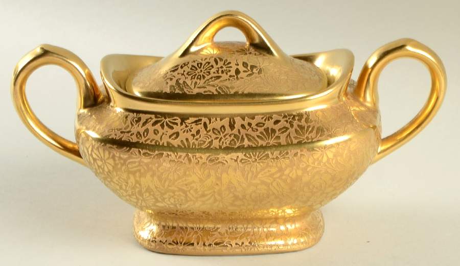 Doves, Roses and Daisies Sugar Bowl & Lid by Wheeling Decorating-1