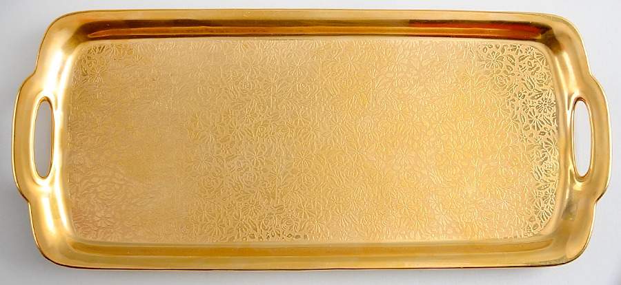 Doves, Roses and Daisies 12" Rectangular Tray by Wheeling Decorating-1