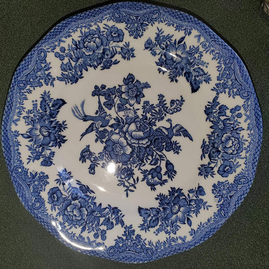 Cottage Rose Blue Bread & Butter Plate by Wedgwood-1