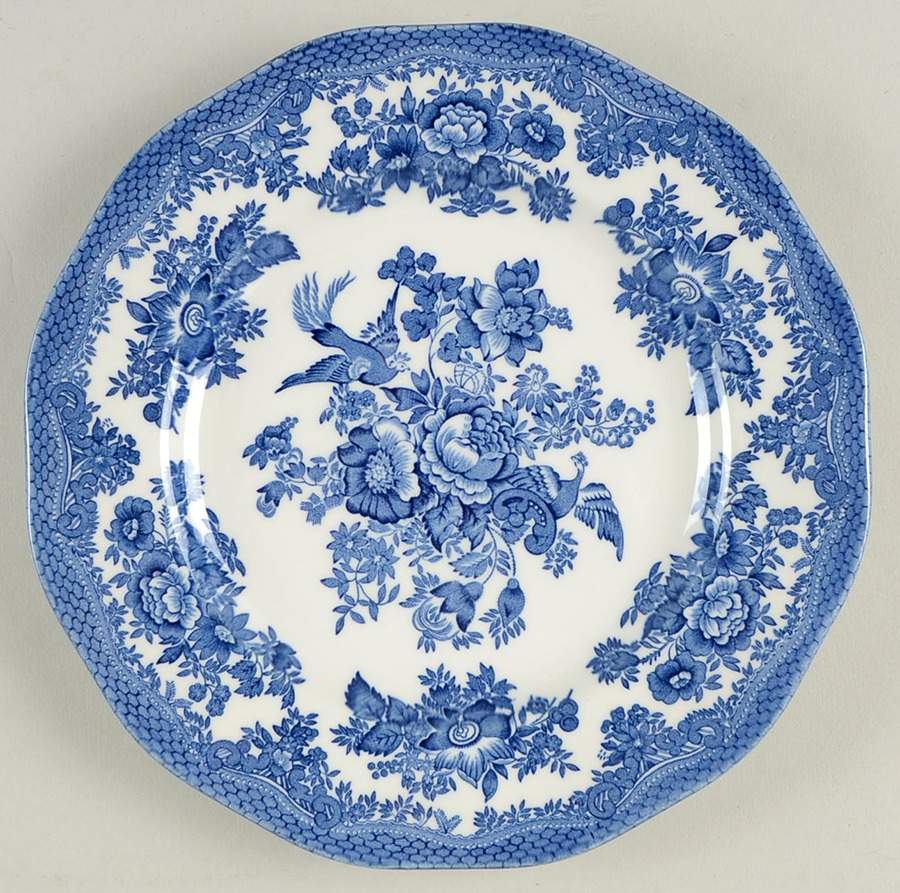 Cottage Rose Blue Salad Plate by Wedgwood-1