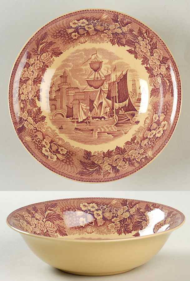 Ferrara Plum (Tan Body, No Trim) Coupe Cereal Bowl by Wedgwood-1
