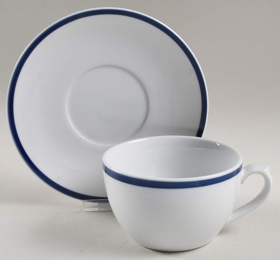 Brasserie Blue Breakfast Cup & Saucer Set by Williams-Sonoma-1