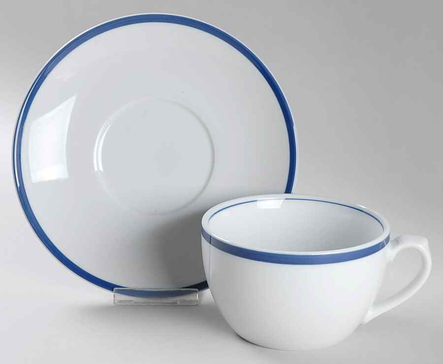 Brasserie Blue Breakfast Cup & Saucer Set by Williams-Sonoma-1