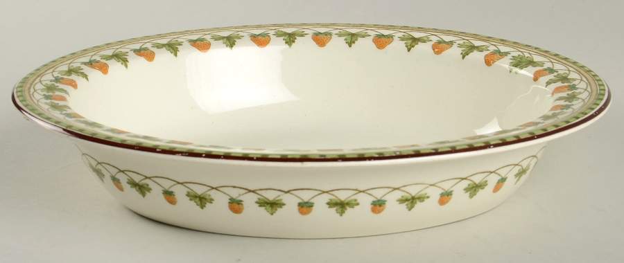 Strawberry Fruit 8" Oval Vegetable Bowl by Wedgwood-1