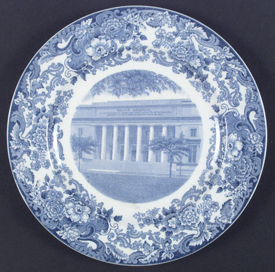 Massachusetts Institute of Tech Blue Dinner Plate by Wedgwood-1