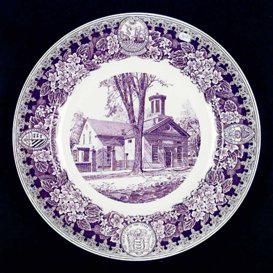 St. Marys Church Purple Dinner Plate by Wedgwood-1