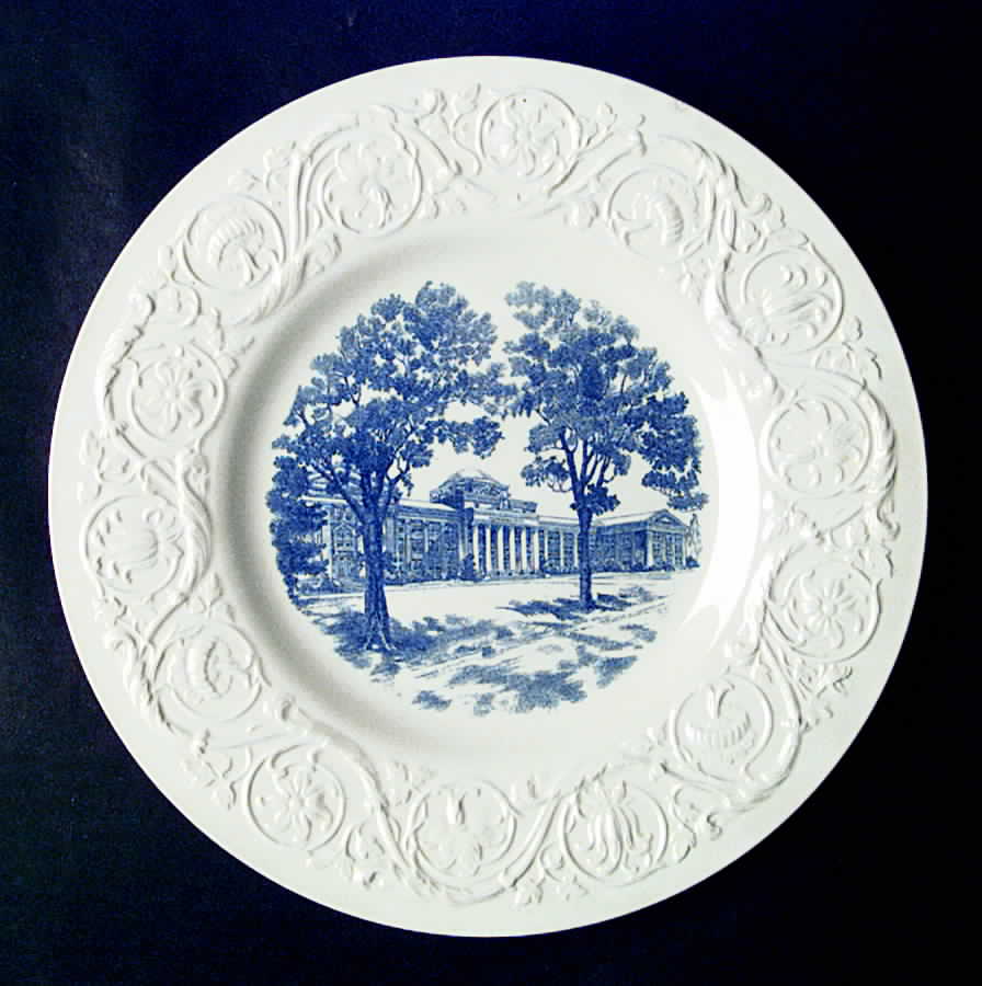 Davidson College Blue Dinner Plate by Wedgwood-1