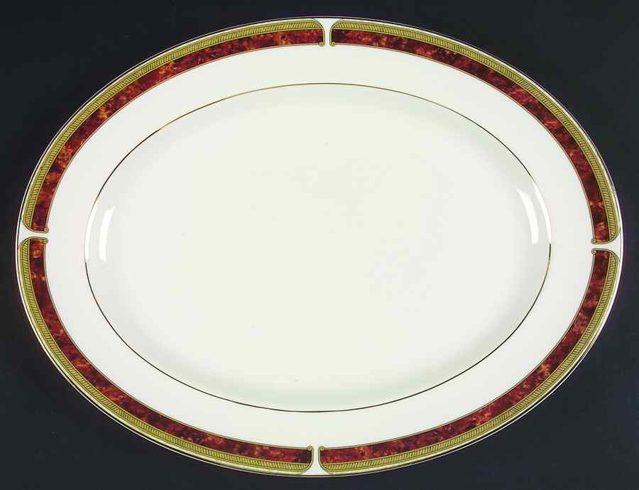 Tortoiseshell 15" Oval Serving Platter by Wedgwood-1
