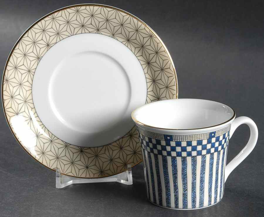 Samurai Flat Demitasse Cup & Saucer Set by Wedgwood-1