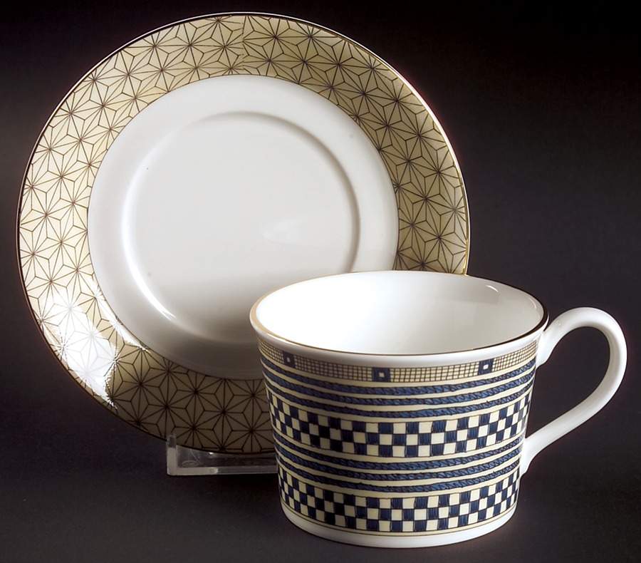 Samurai Flat Cup & Saucer Set by Wedgwood-1